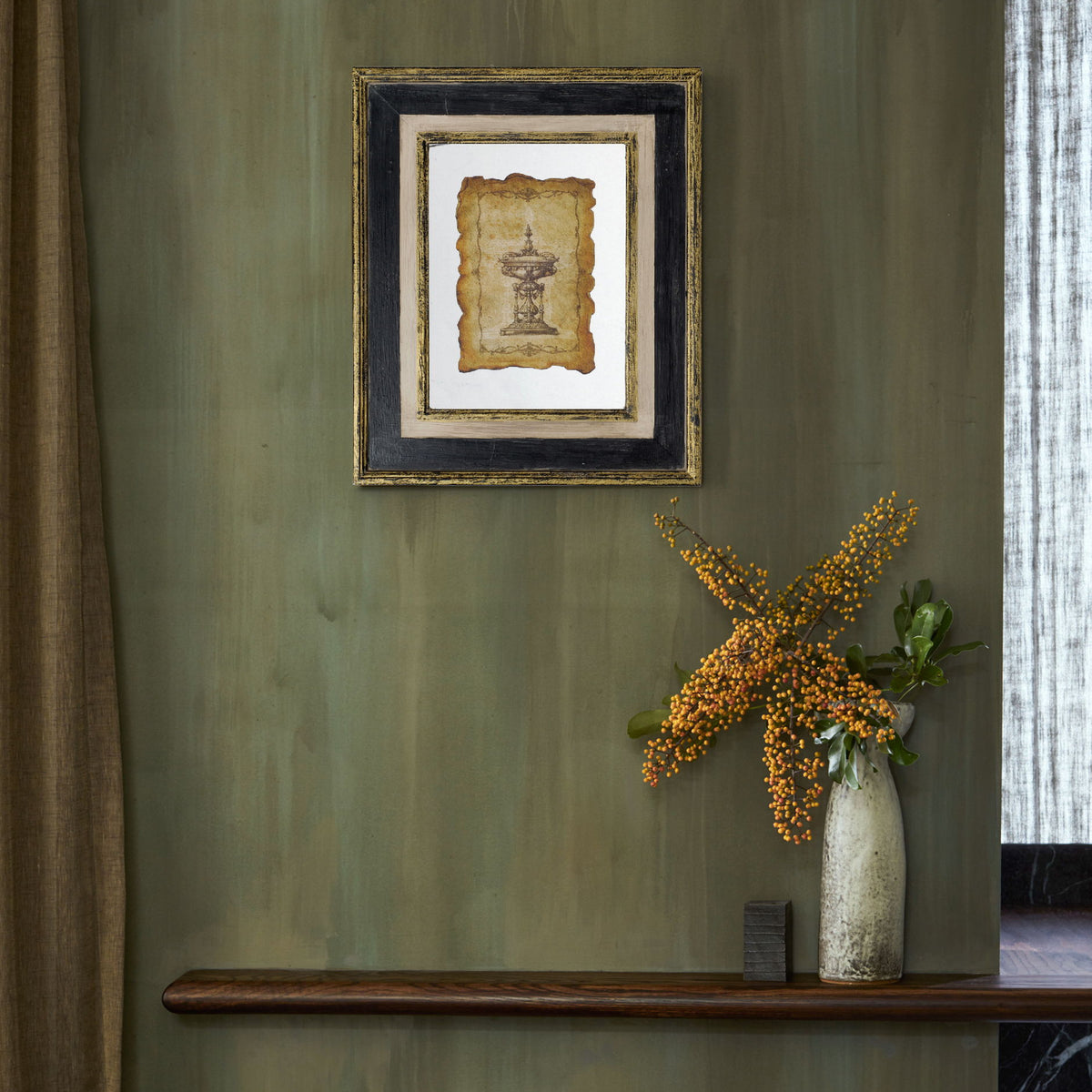 Lucian - Framed Antiqued Sculpture Print