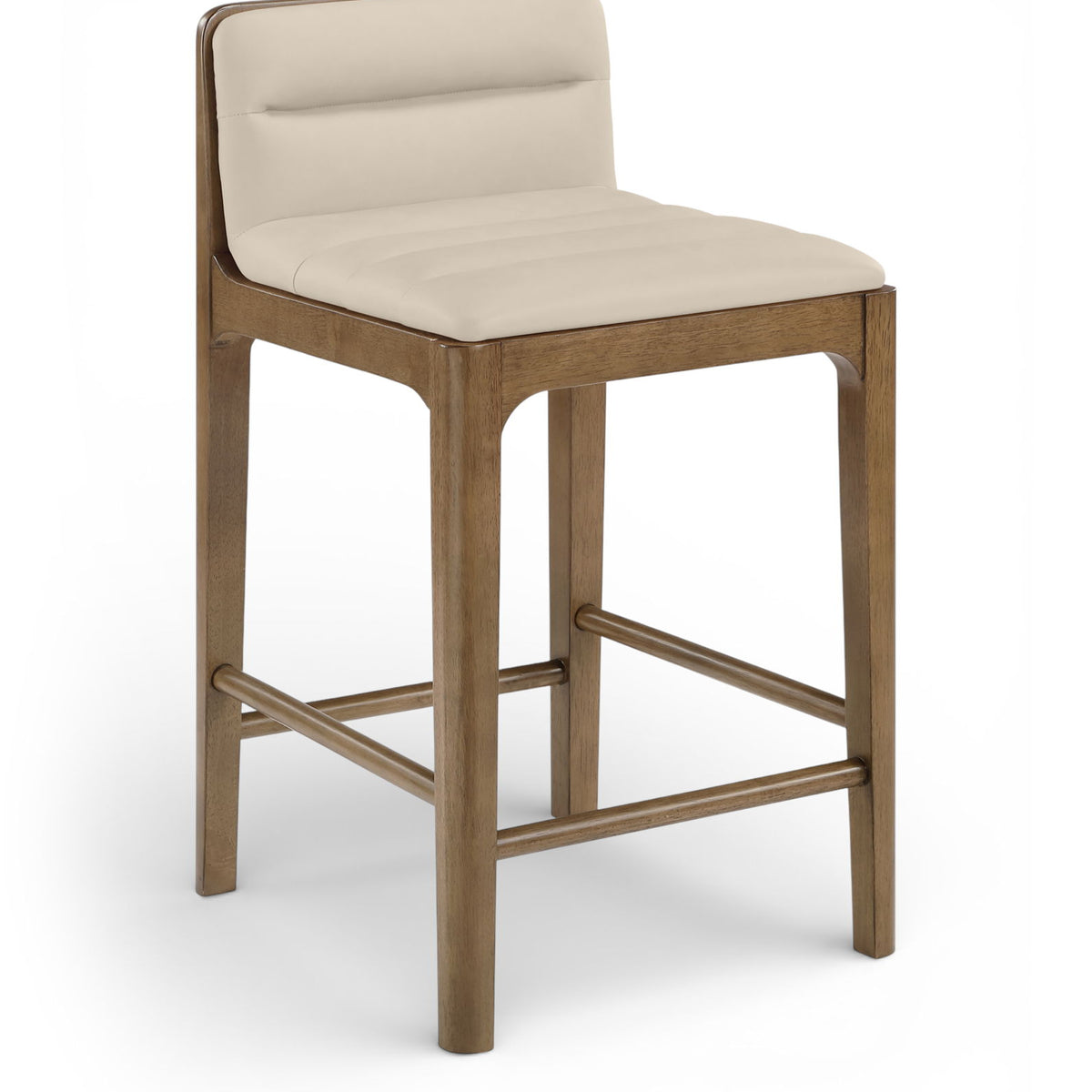 Ellis - Vegan Leather Upholstered Counter Stool (Set of 2) - Brown Base