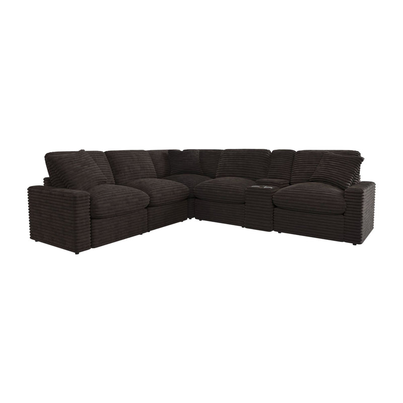 Corsicana - Sectional RHF Power Motion Recliner With 1 Pillow 22" - Masis Espresso