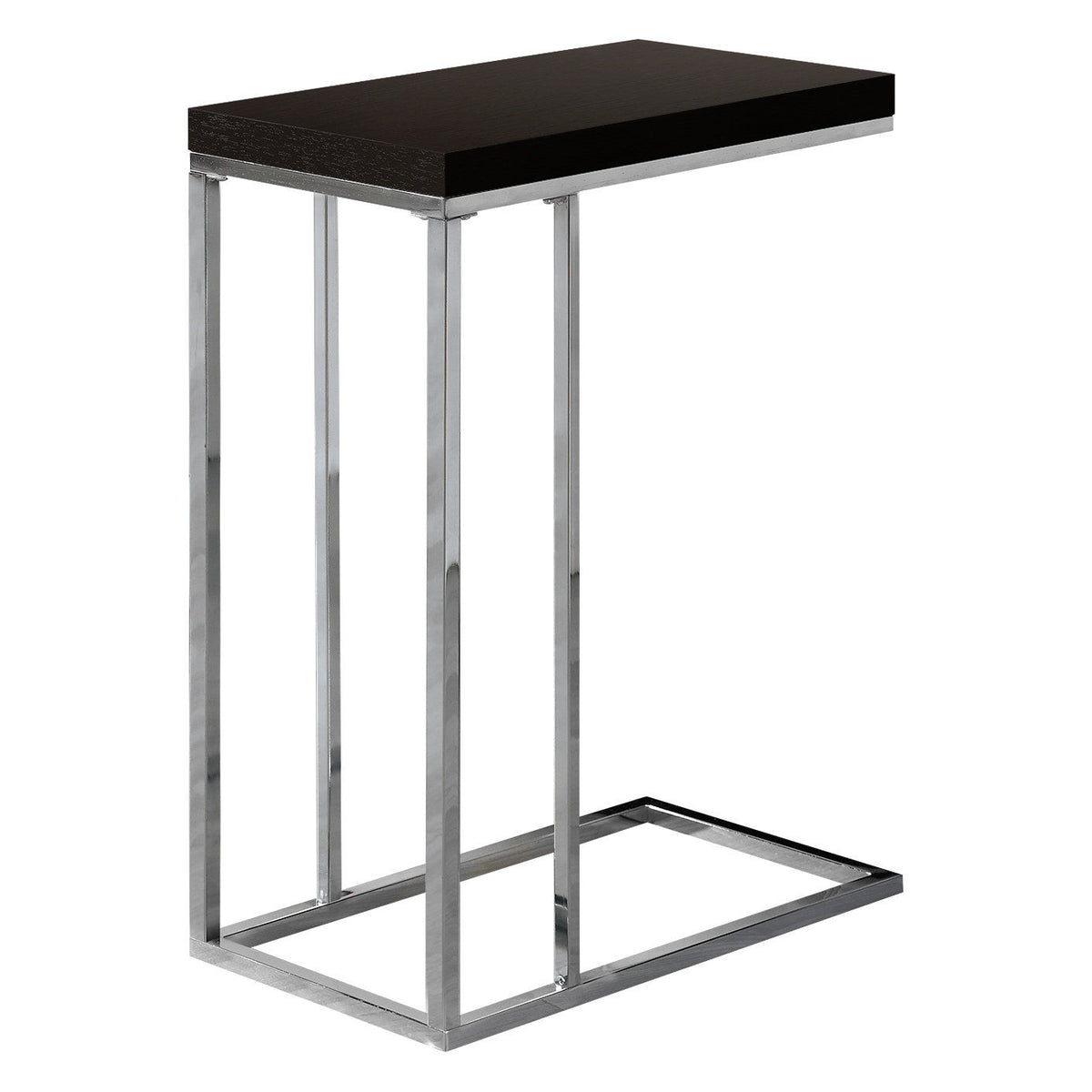 Accent Table, C - Shaped, Tempered Glass, Stylish Design Contemporary & Modern