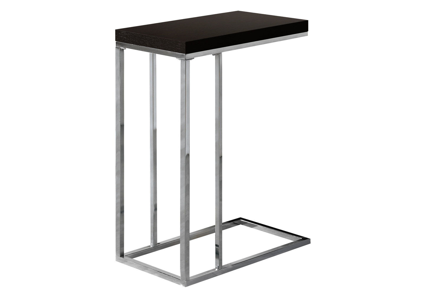 Accent Table, C - Shaped, Tempered Glass, Stylish Design Contemporary & Modern