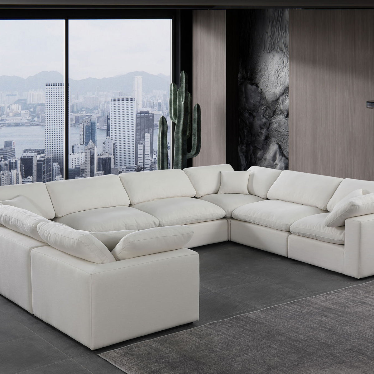 Comfy - 8 Piece Linen Modular Sectional