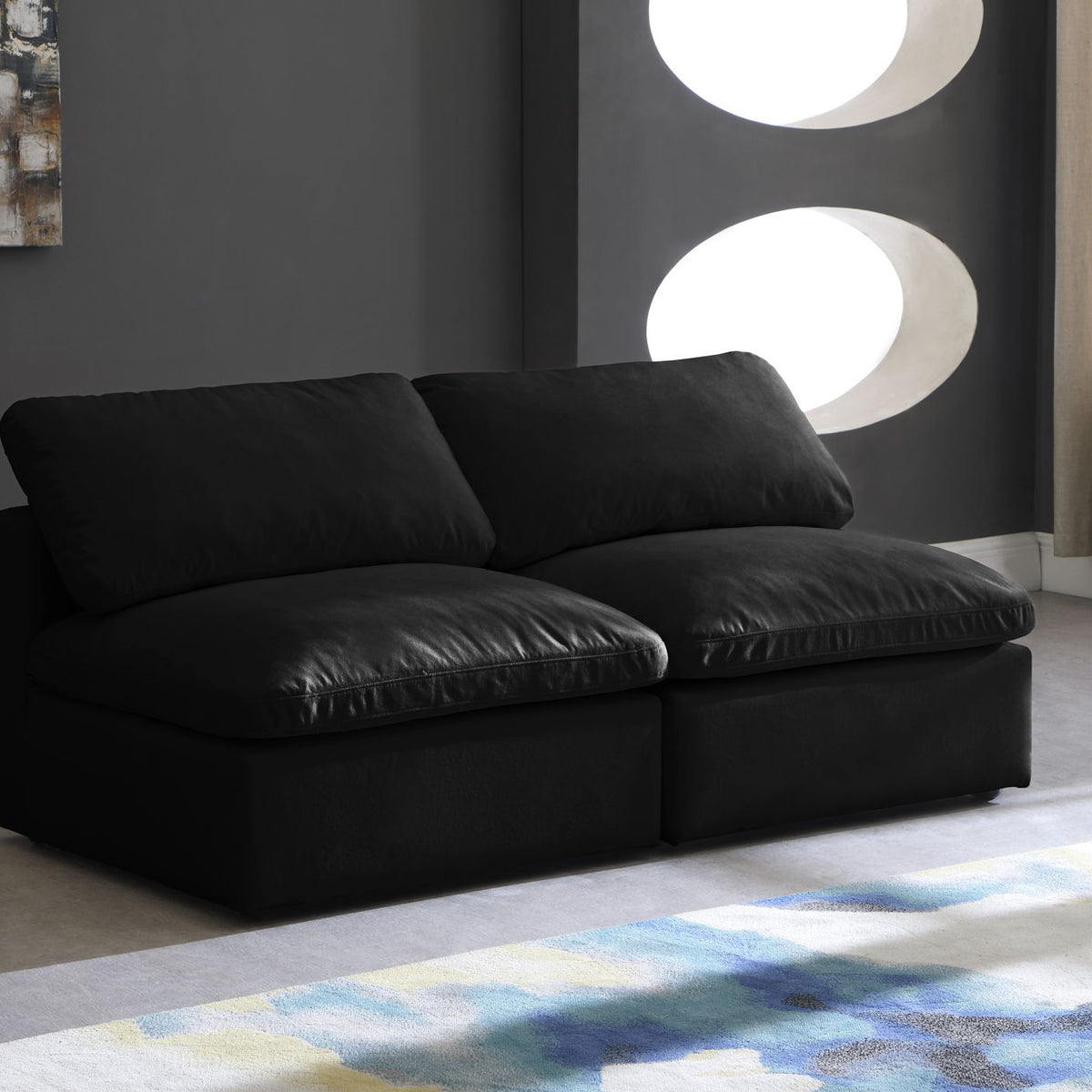 Plush - Modular Armless 2 Seat Sofa
