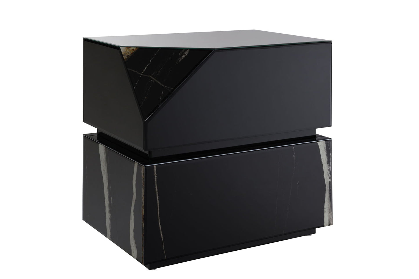 Drisana - Mirrored End Table - Black