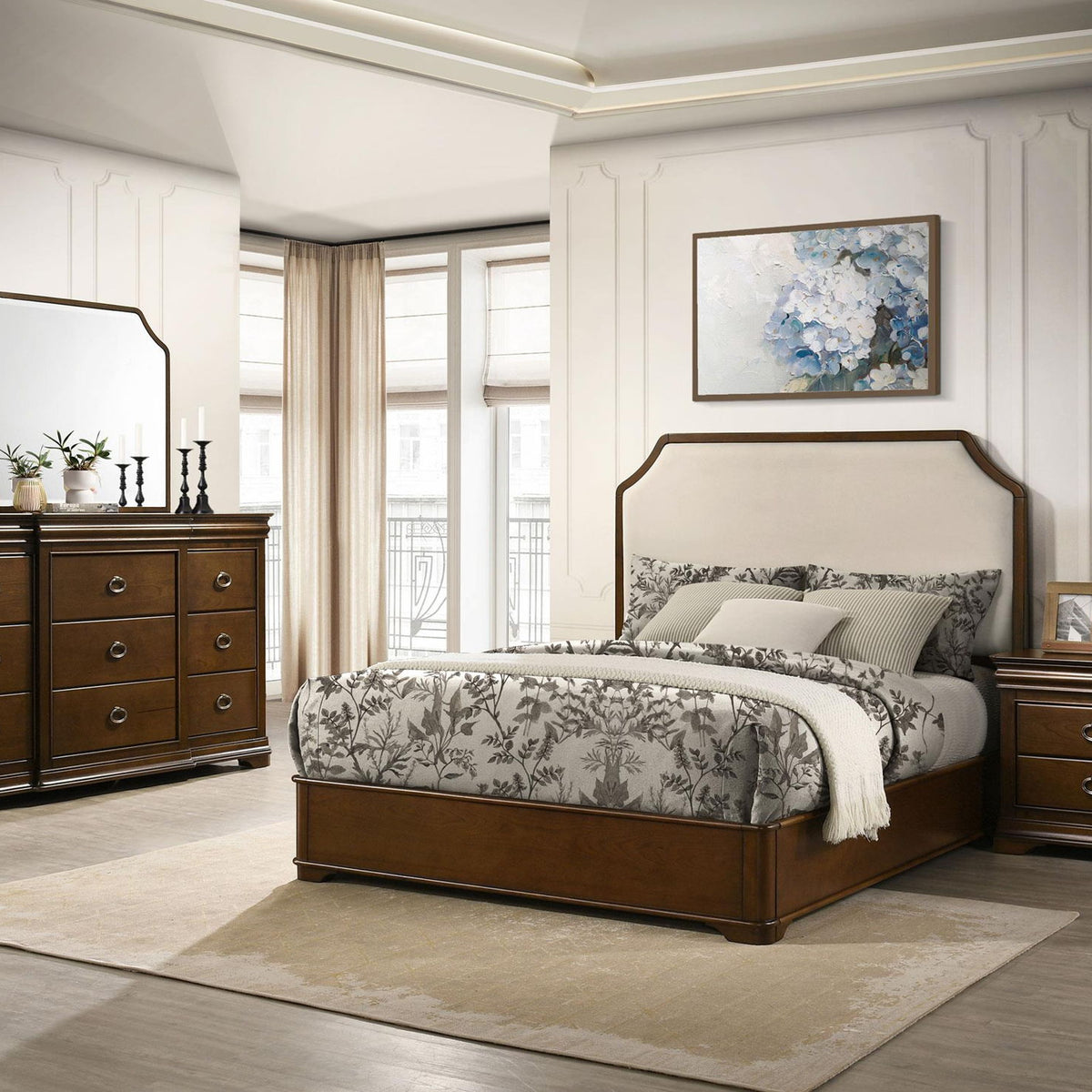 Garland 4-piece Queen Bedroom Set Brown Cherry