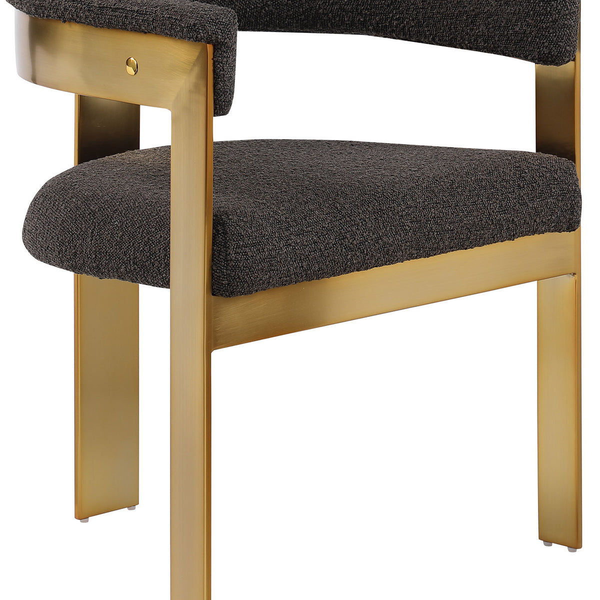 Romeo - Boucle Dining Chair With Gold Base (Set of 2)