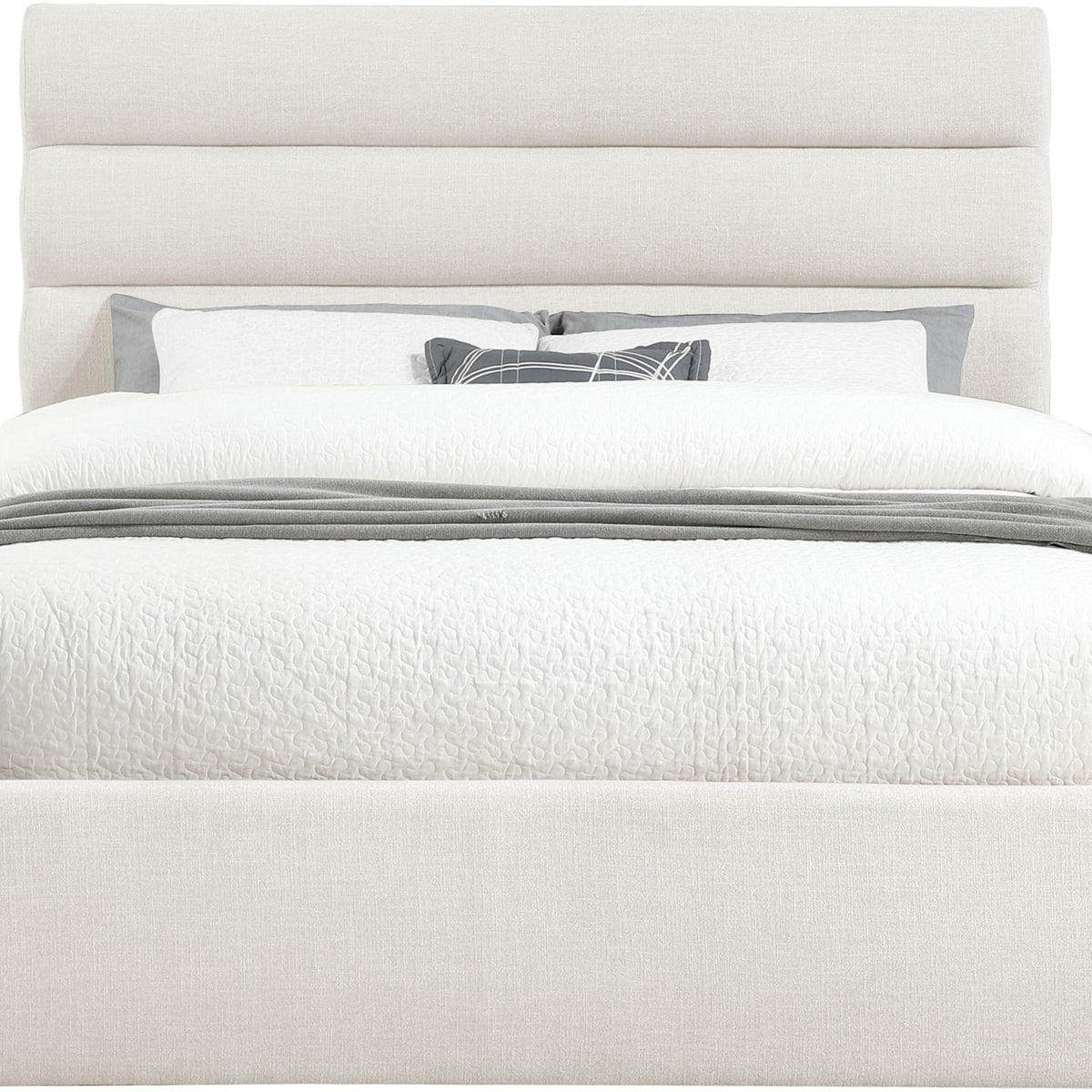 Adam - Linen Fabric Bed With 52" Headboard