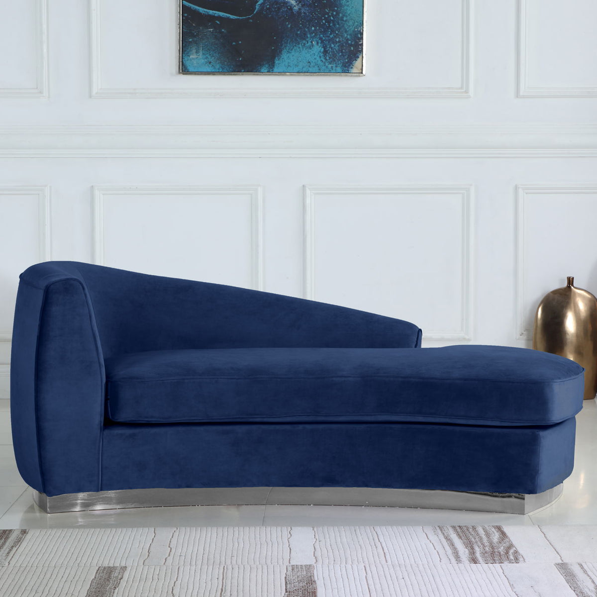 Julian - Chaise with Chrome Base