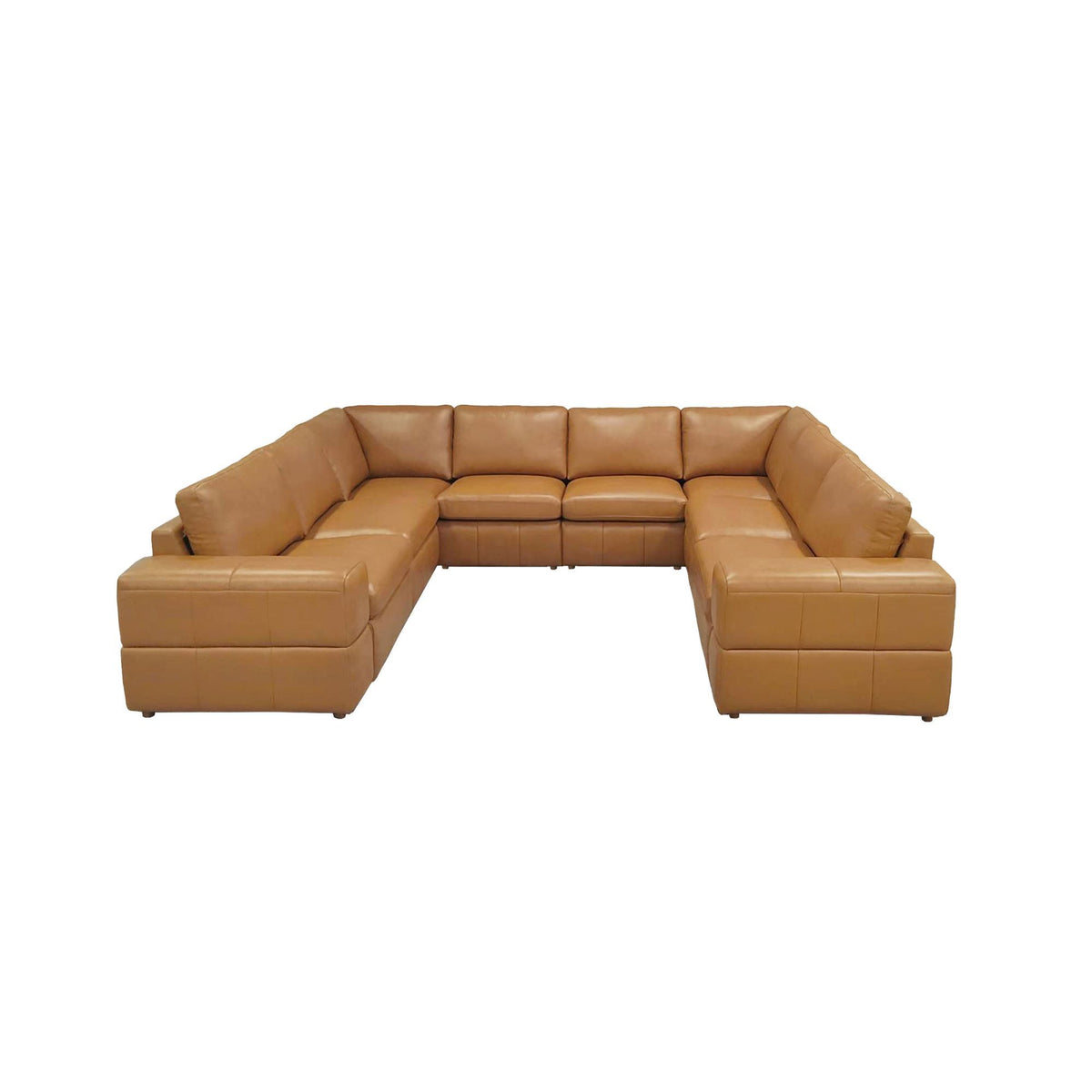 Upholstered Large Arms Sectional With Recliner Seats