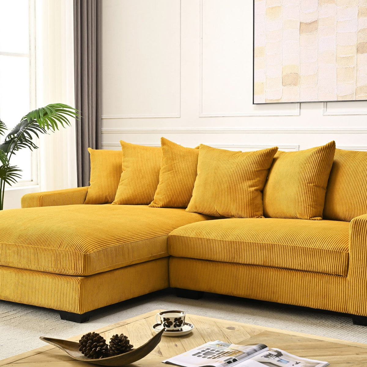 Luxe - Oversized 2 Piece Sectional Couches For Living Room, L Shaped Sofa With Chaise
