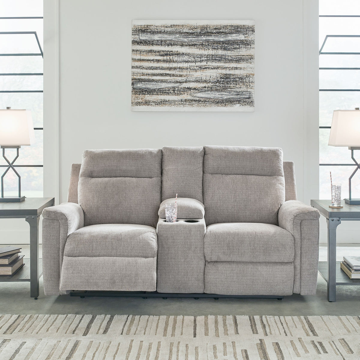Barnsana - Dbl Power Reclining Loveseat With Console