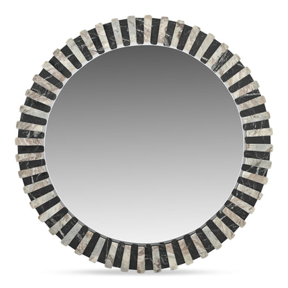 Isolde - Mirror - Black And Beige Marble