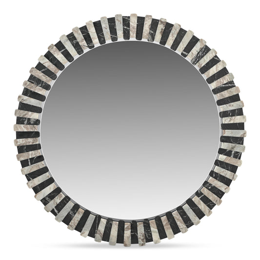 Isolde - Mirror - Black And Beige Marble