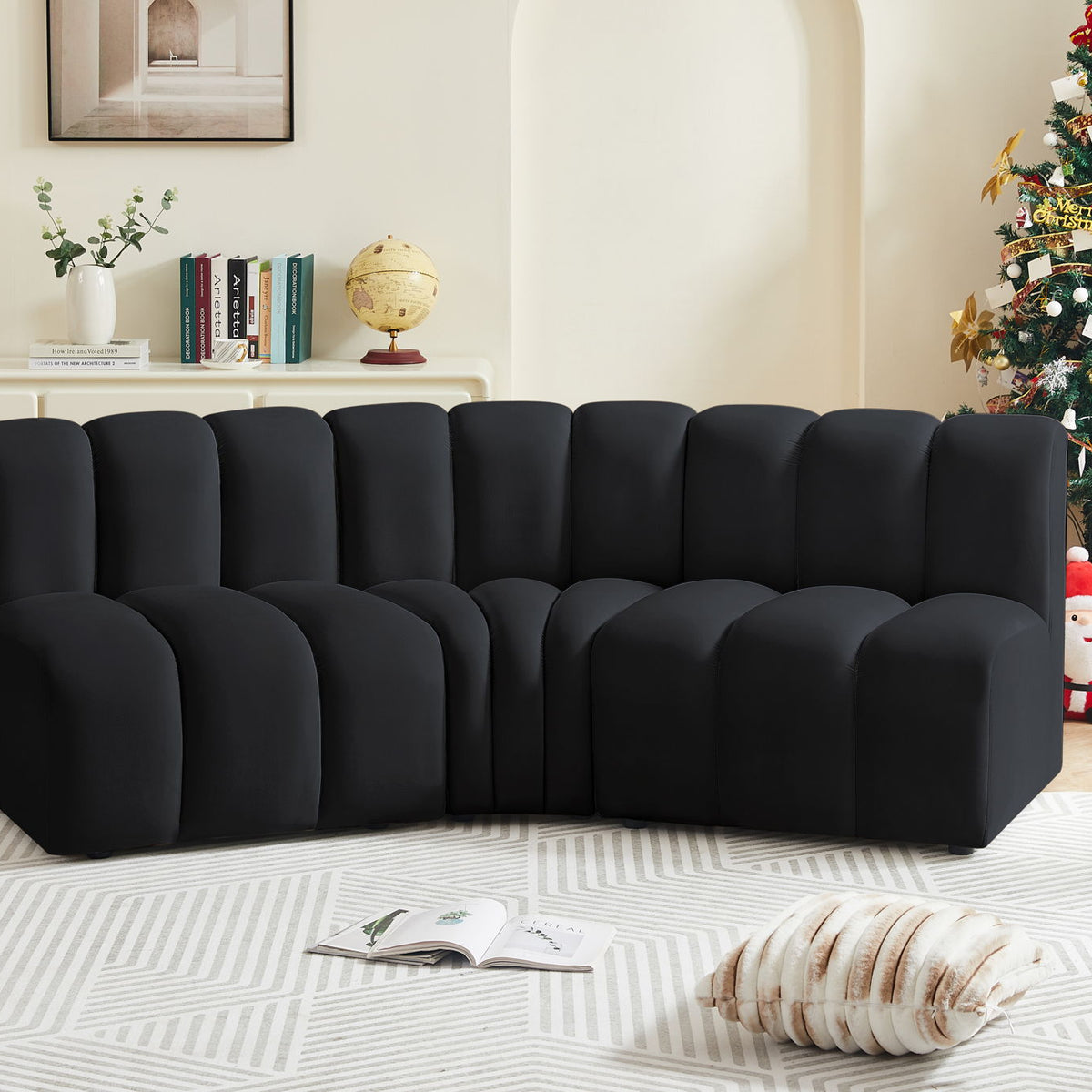 Arc - Velvet 3 Piece Modular Corner Sofa