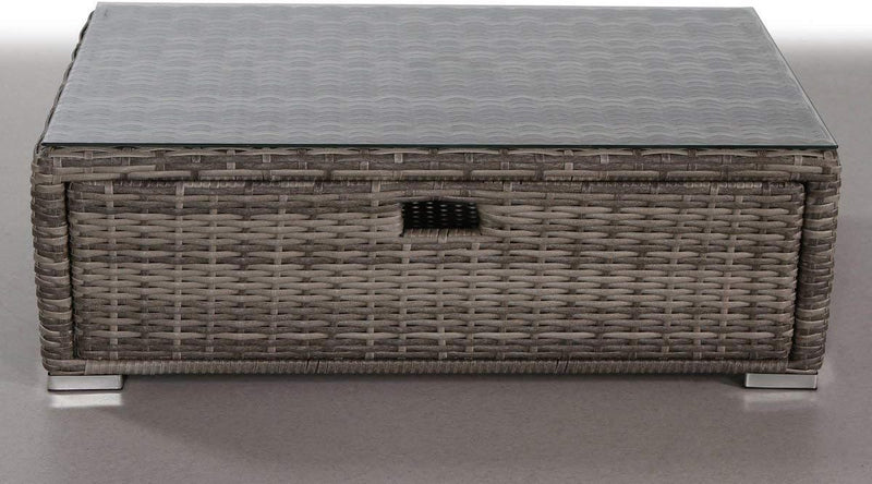 Glass Outdoor Coffee Table - Gray Mix