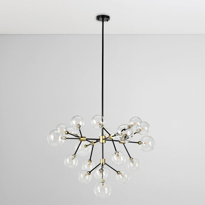 Phoenix - Chandelier - Black / Gold