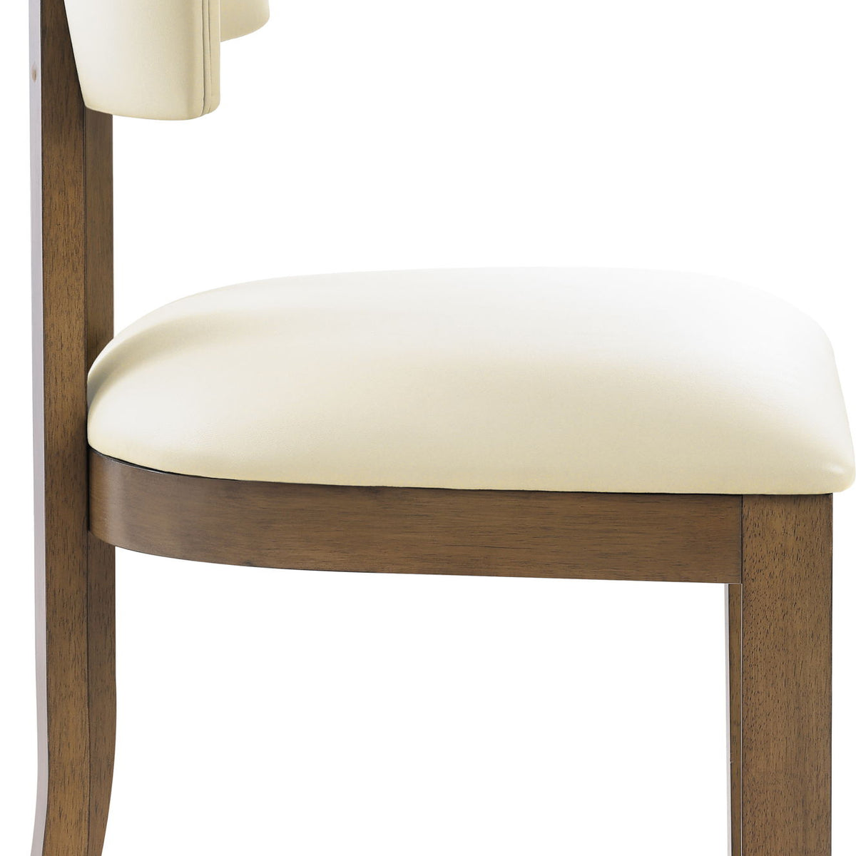 Lavrin - Vegan Leather Upholstered Dining Side Chair (Set of 2) - Walnut Base