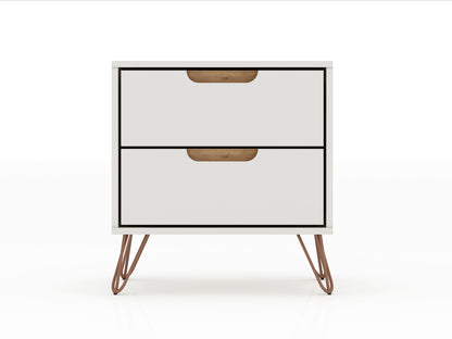 Manhattan Rockefeller - 2-Drawer Wooden Nightstand