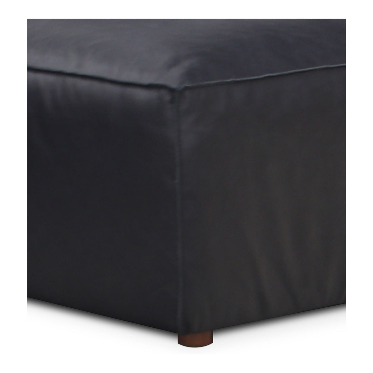 Form - Leather Ottoman - Vantage Black