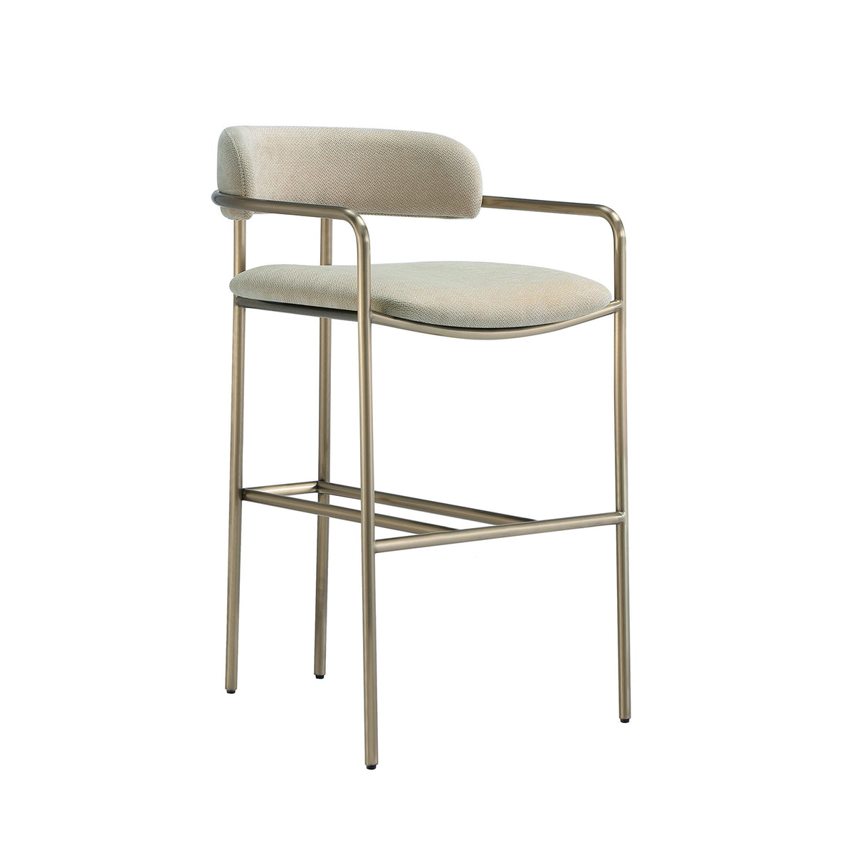 Manhattan Serene - Metal Upholstered Barstool