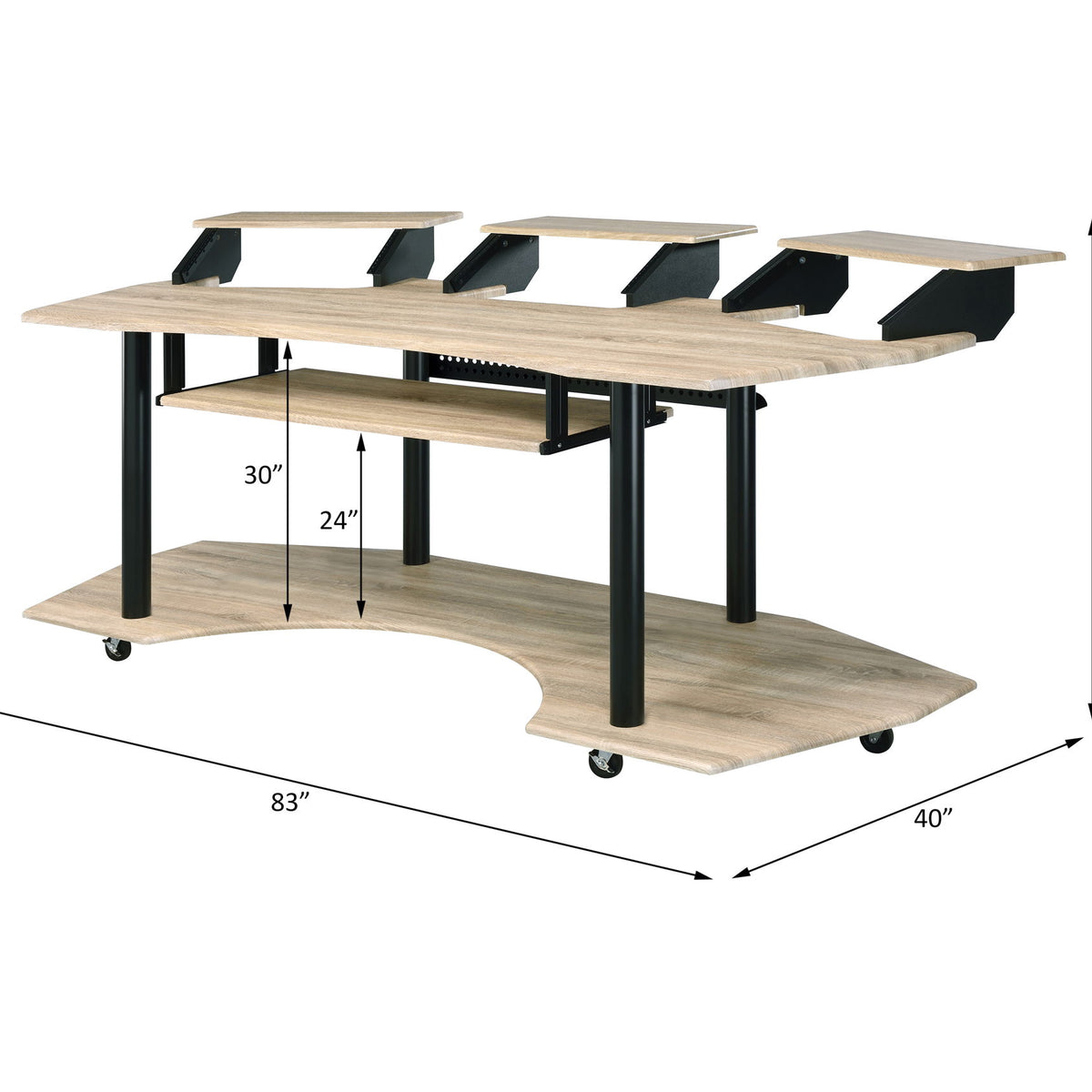Eleazar - Music Recording Studio Desk - Wood