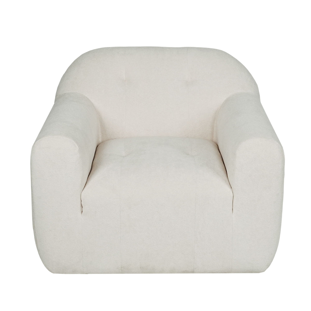 Harmonara - Boucle Upholstered Club Chair With Blind Tufting