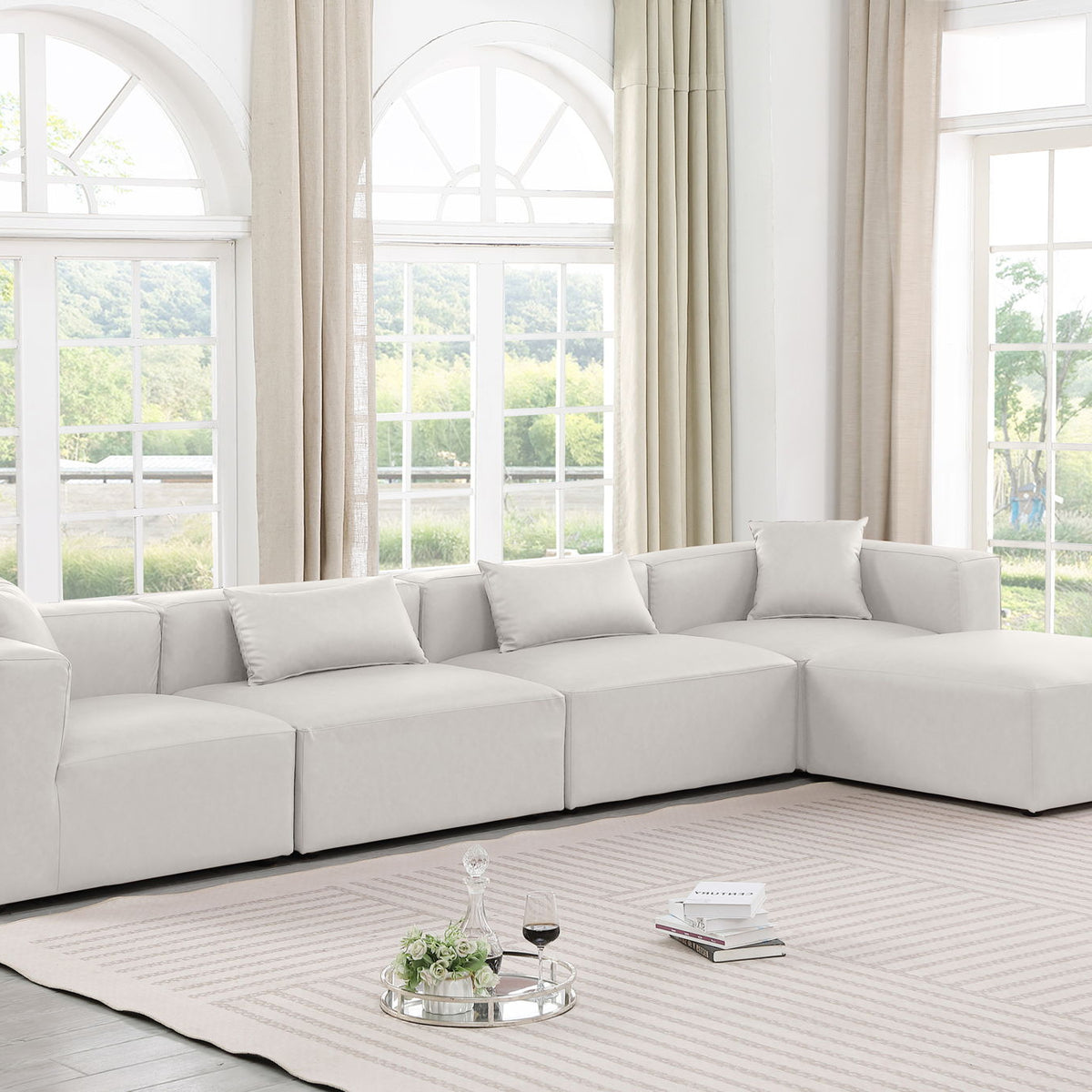 Cube - 5 Piece Modular Sectional With Chaise