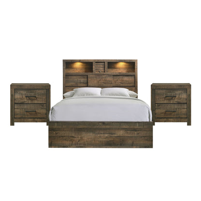 Bailey - Bookcase Panel Bedroom Set With Bluetooth