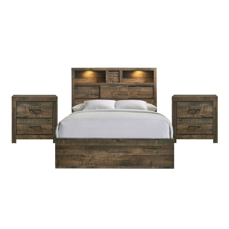 Bailey - Bookcase Panel Bedroom Set With Bluetooth