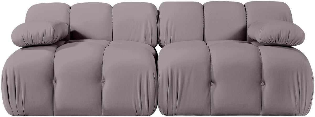 Orin - Velvet Performance Fabric Upholstered 2 Piece Modular Sofa