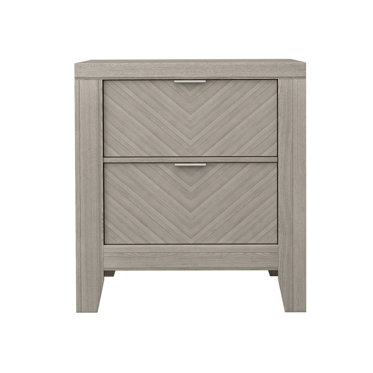 2 Drawer Nightstand - Light Gray