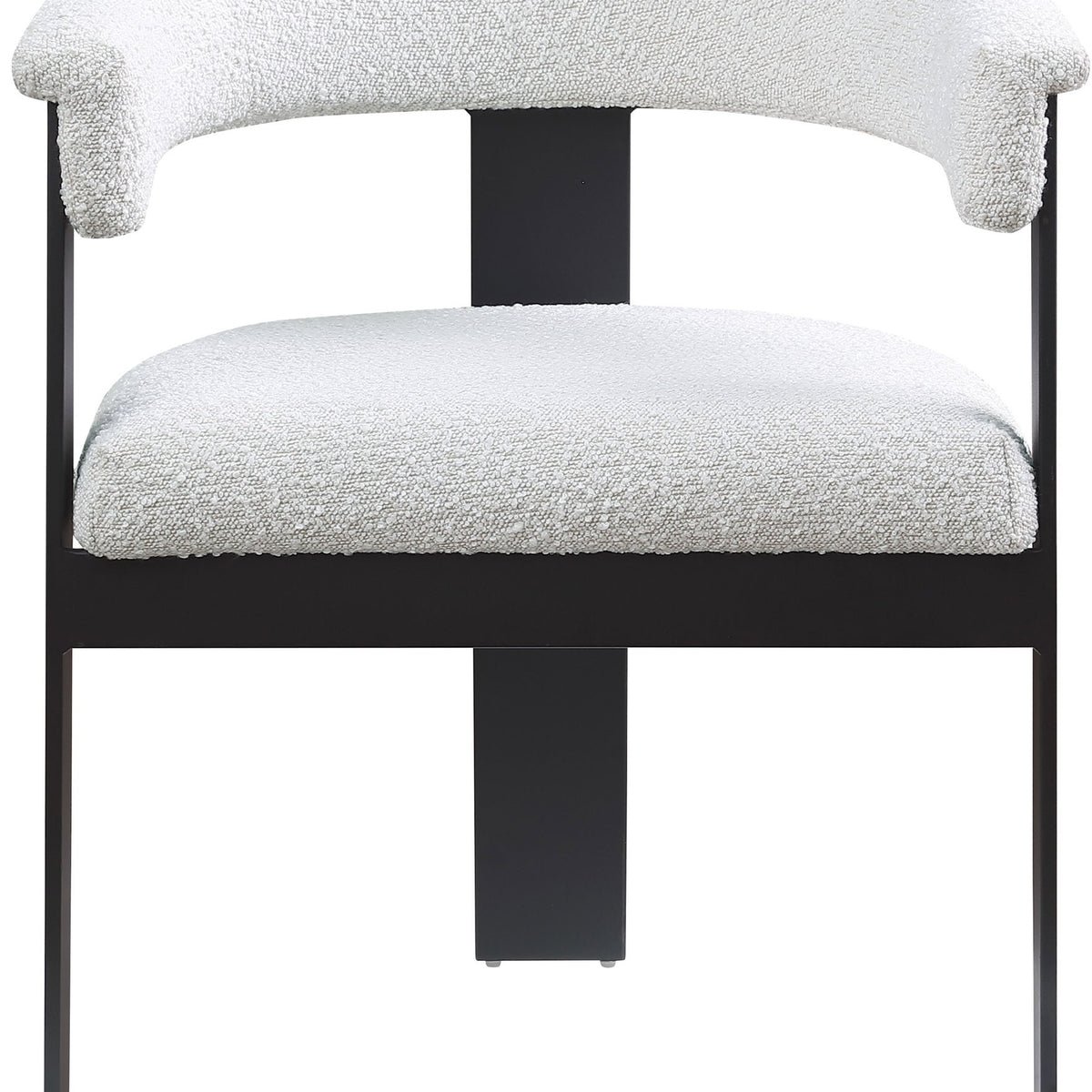 Romeo - Boucle Dining Chair With Black Base (Set of 2)