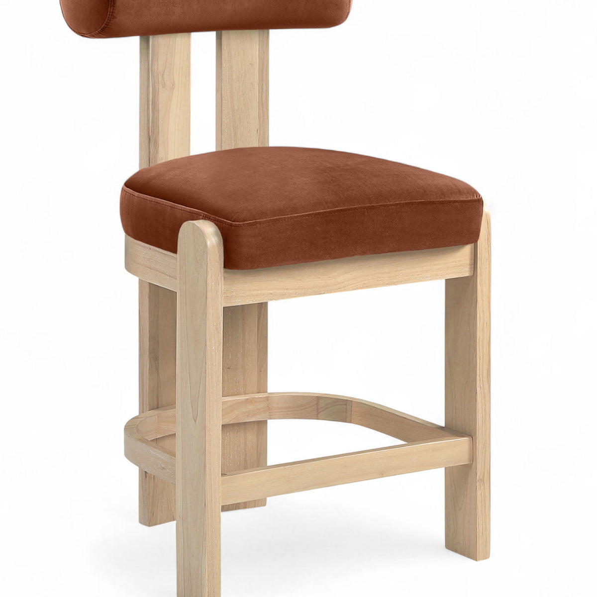 Arienzo - Velvet Performance Fabric Upholstered Counter Stool (Set of 2)