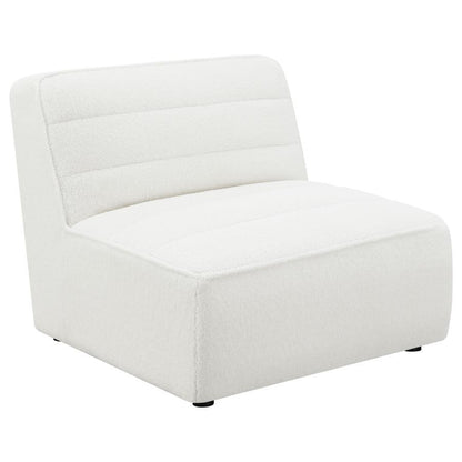 Sunny - Upholstered Armless Chair Natural - Ivory