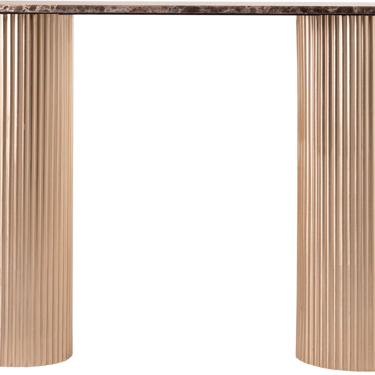 Cindra - Genuine Marble Top And Iron Base Console Table