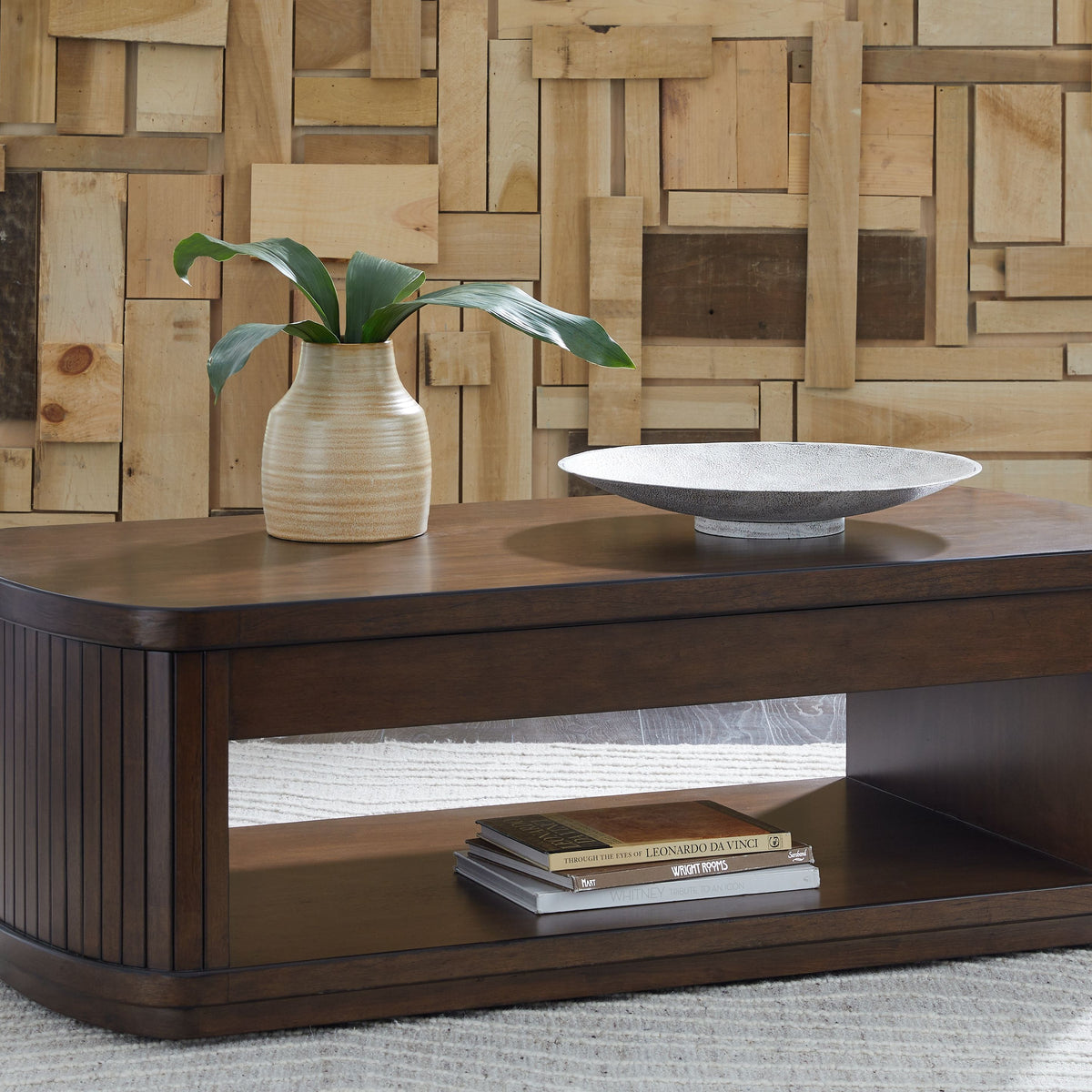 Korestone - Lift Top Cocktail Table - Dark Brown