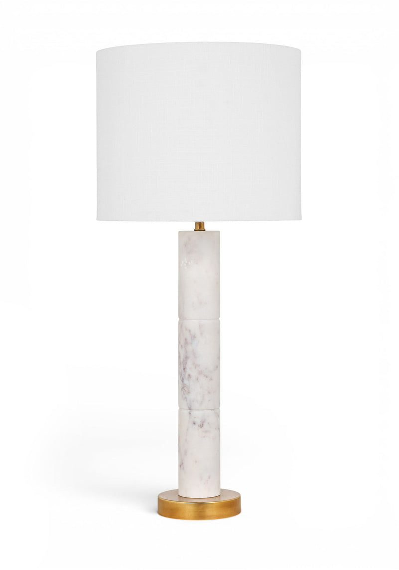 Opaline - Linen Textured Fabric And Brass Table Lamp