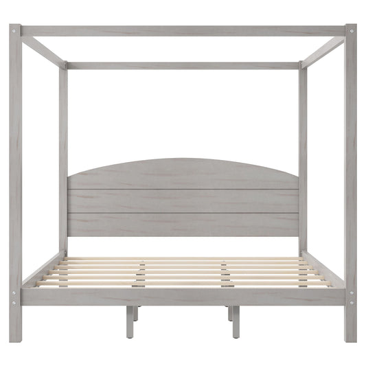 anopy Platform Bed With Headboard And Support Legs