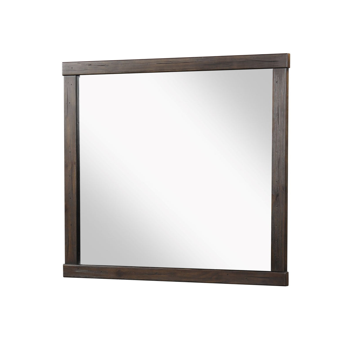 Square Mirror With Knotty - Brown