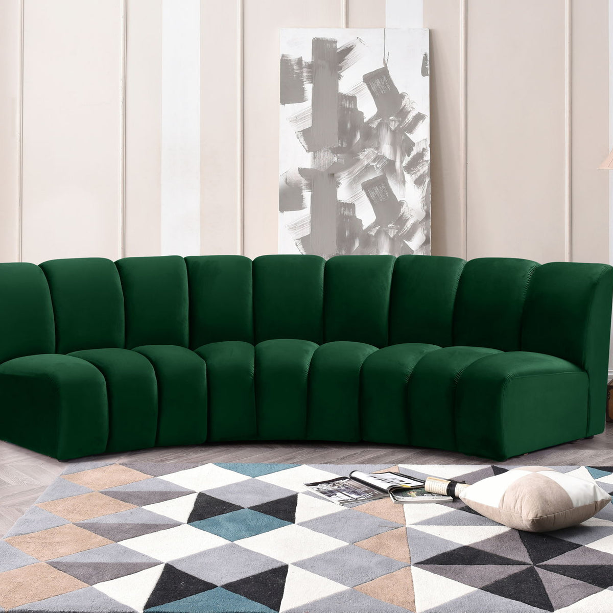 Infinity - 3 Piece Velvet Modular Sectional