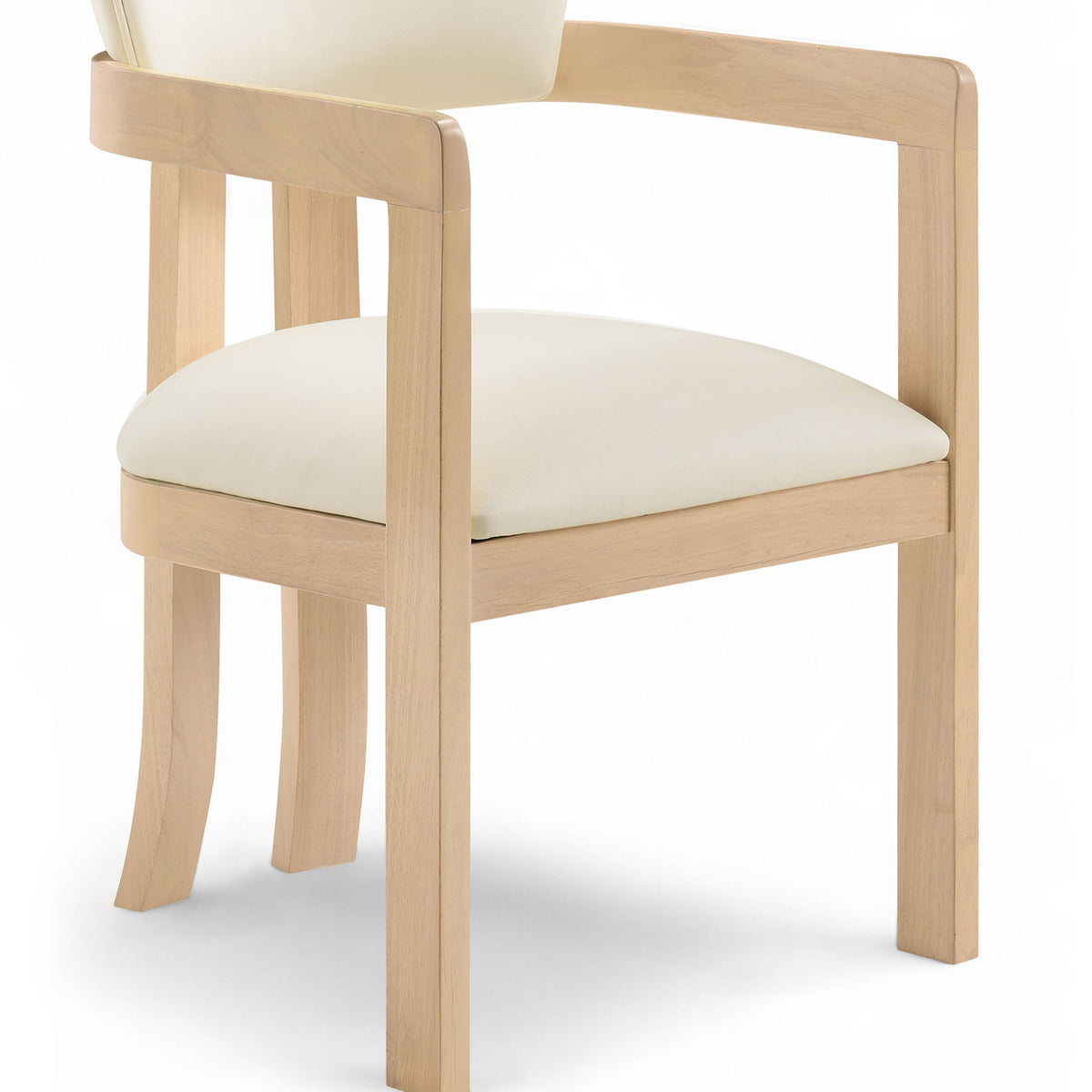 Lavrin - Vegan Leather Dining Arm Chair (Set of 2) - Natural Base