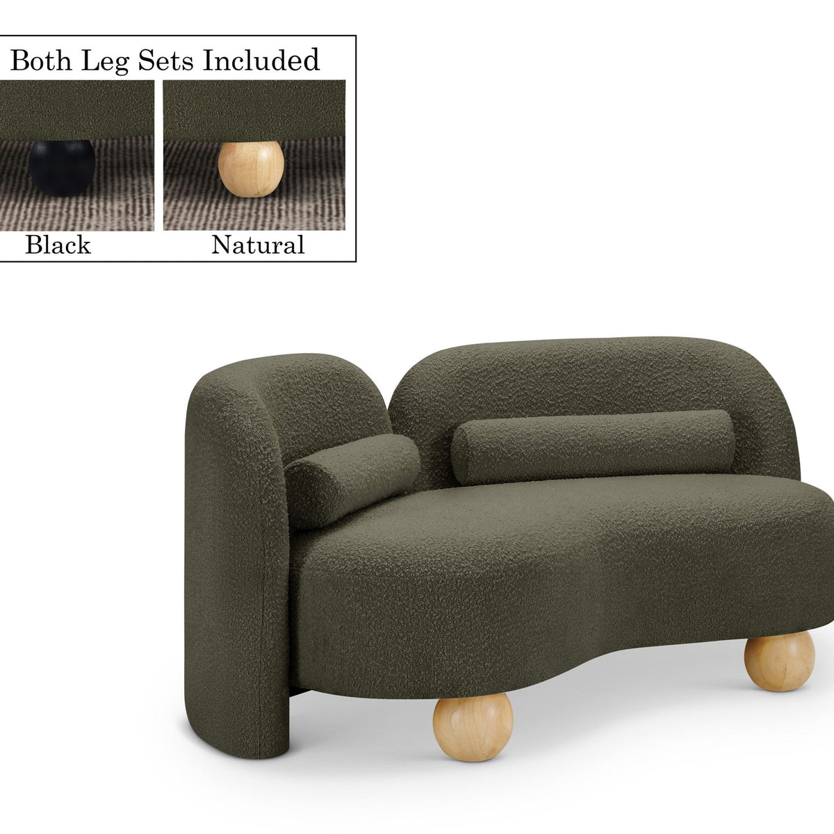 Daphne - Boucle Loveseat