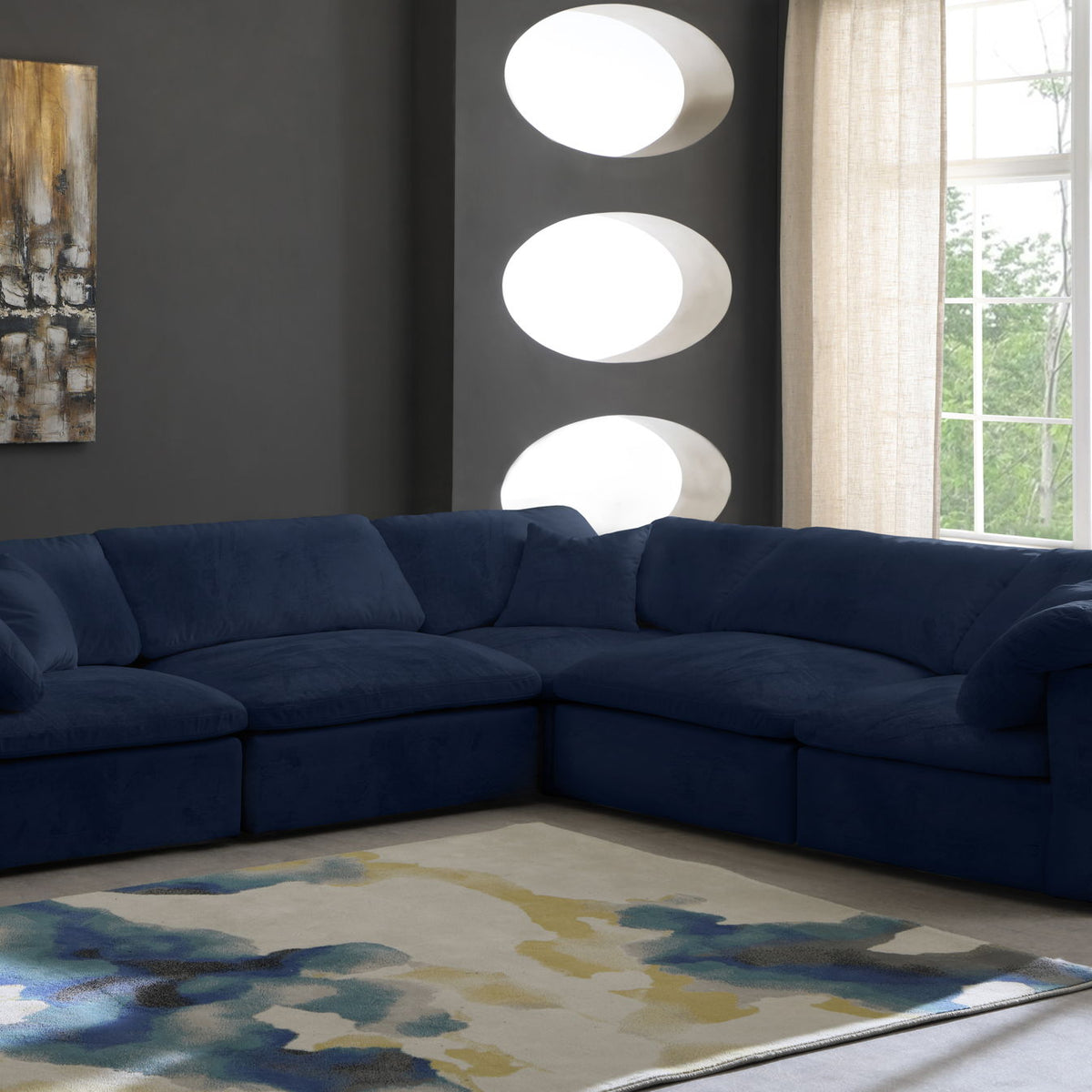Cozy - 5 Piece Modular Corner Sectional