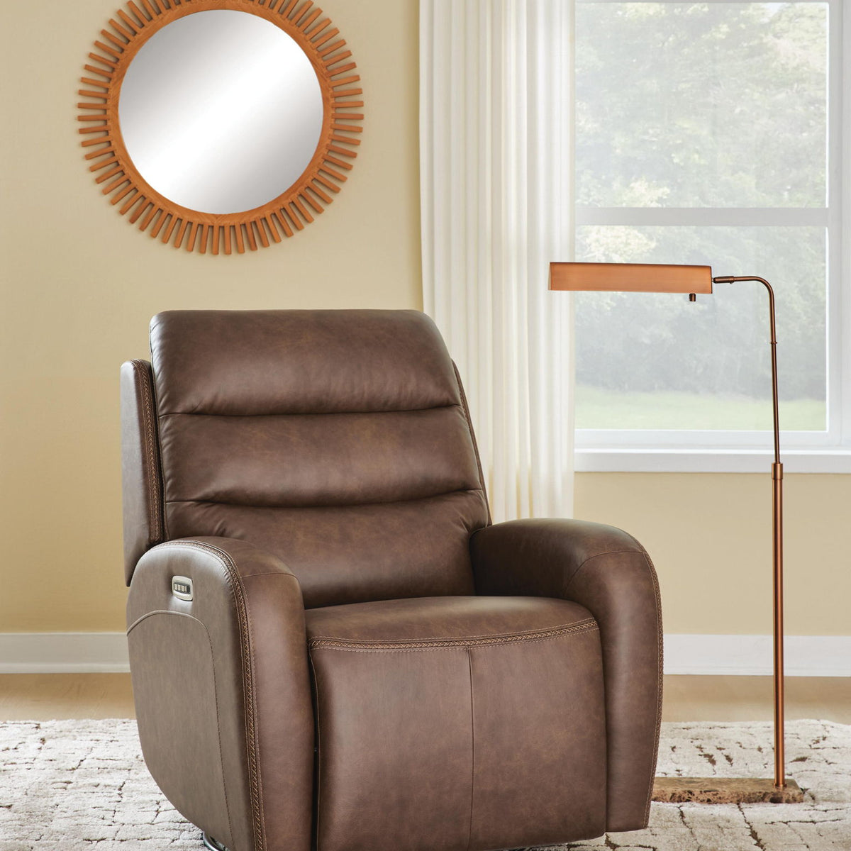Motion-Max - Swivel Glider Power Recliner - Saddle