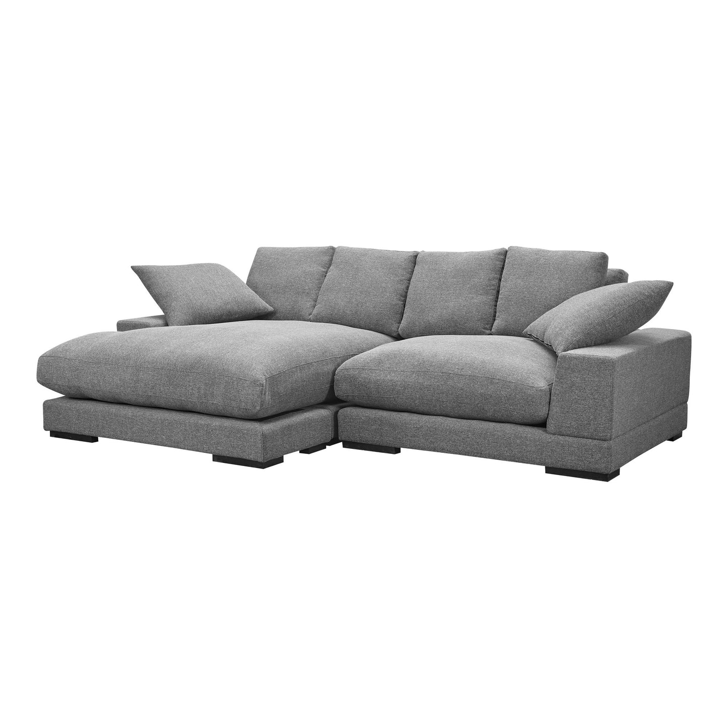 Plunge - Sectional - Gray - Fabric