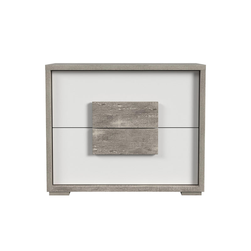 San Matteo - 2-Drawer Nightstand With USB - Gray