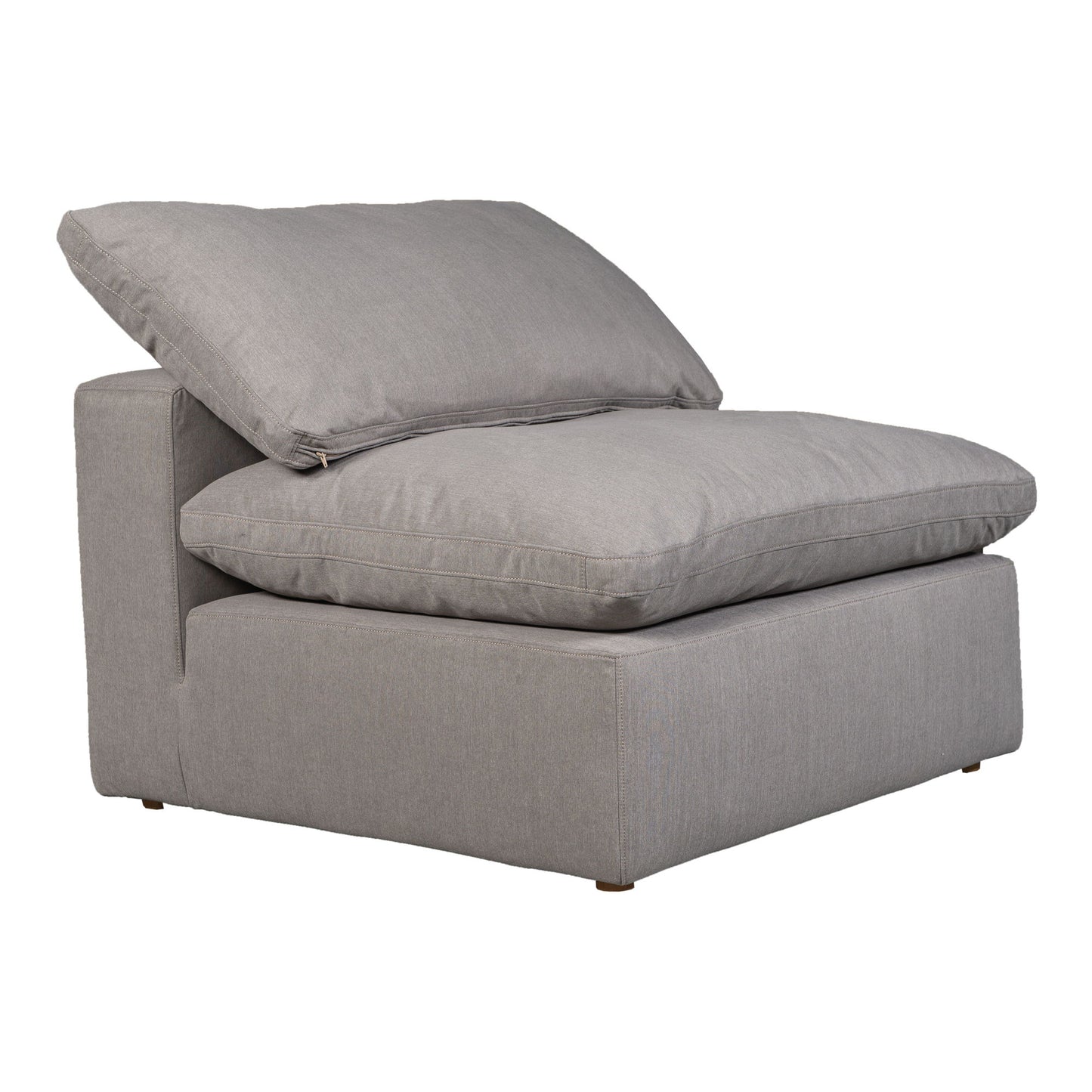 Terra - Condo Slipper Chair Livesmart Fabric - Light Gray