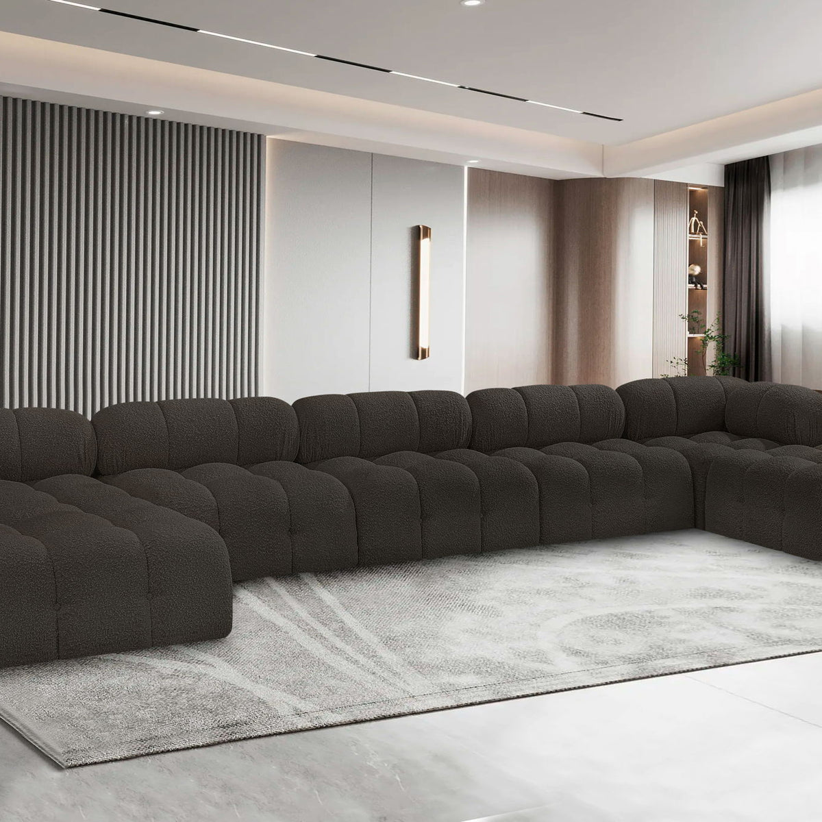 Ames - 7 Piece Fabric Modular U-Shaped Sectional