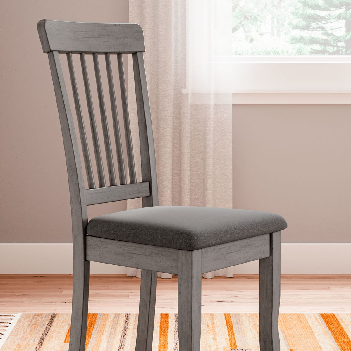 Shullden - 5 Pc. - Drop Leaf Table, 4 Side Chairs - Gray
