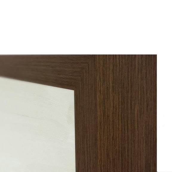 Walnut wood frame corner with visible grain for 48" x 72" wall painting
